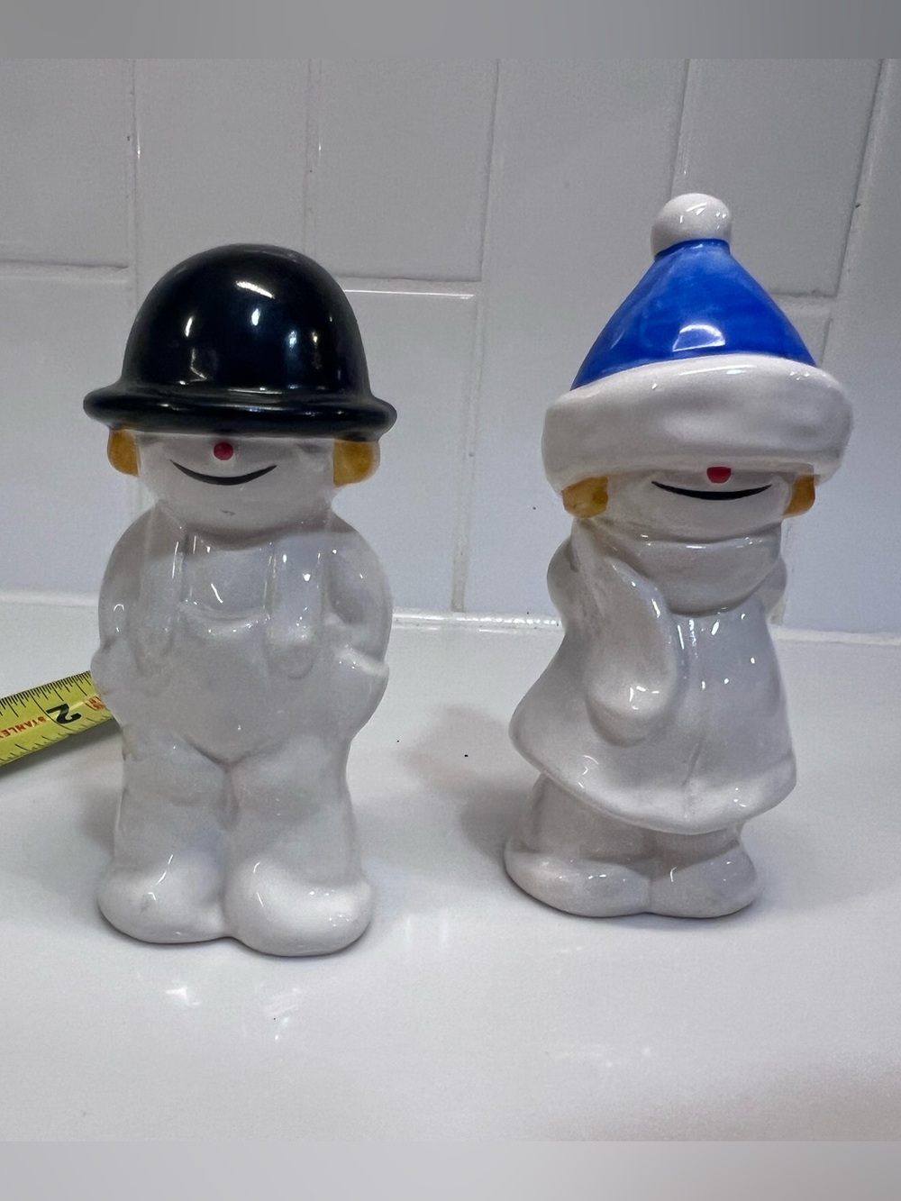 Vintage Goebel Whoosit Snow Kid People Figurines Set Of 2 W Germany